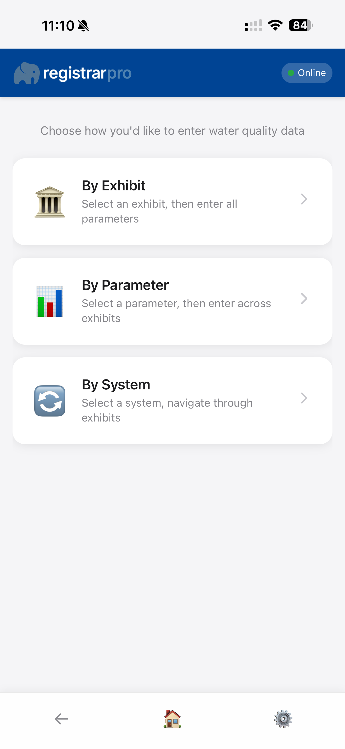 Environmental data entry